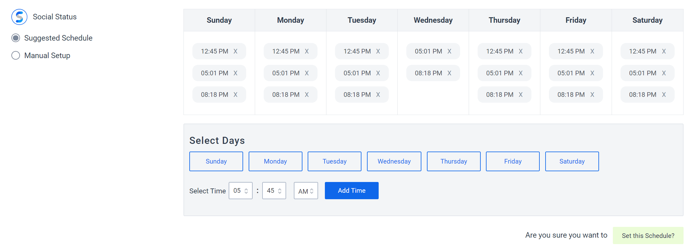 SocialPilot scheduling